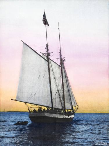 Print of Figurative Boat Printmaking by Lisa Bellavance