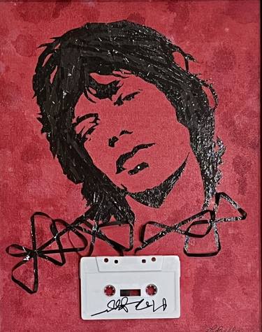 Red Mick Jagger Cassette Portrait thumb