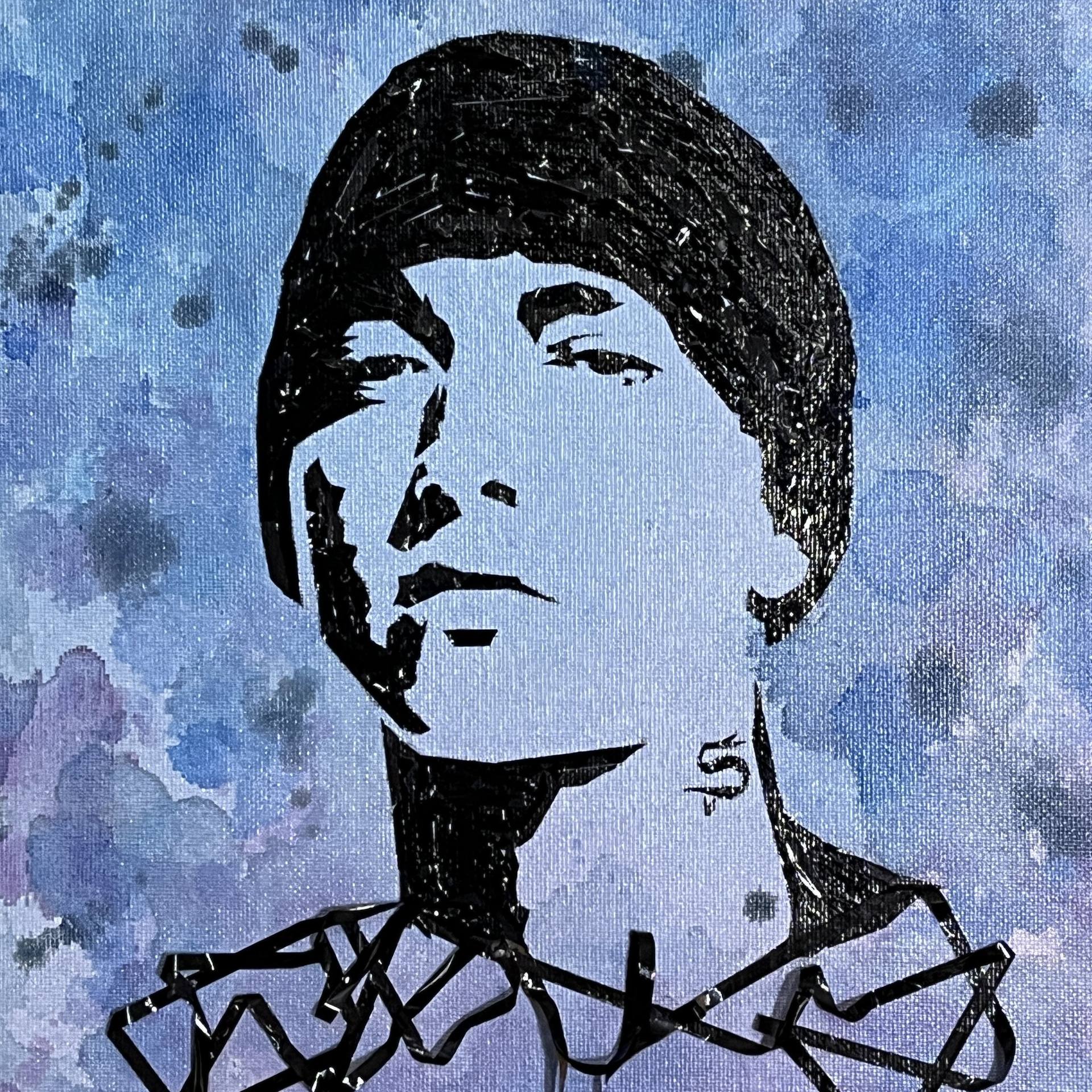 Blue EMINEM Cassette Portrait on Canvas Panel Detroit Rap Mixed Media by  Lisa Bellavance