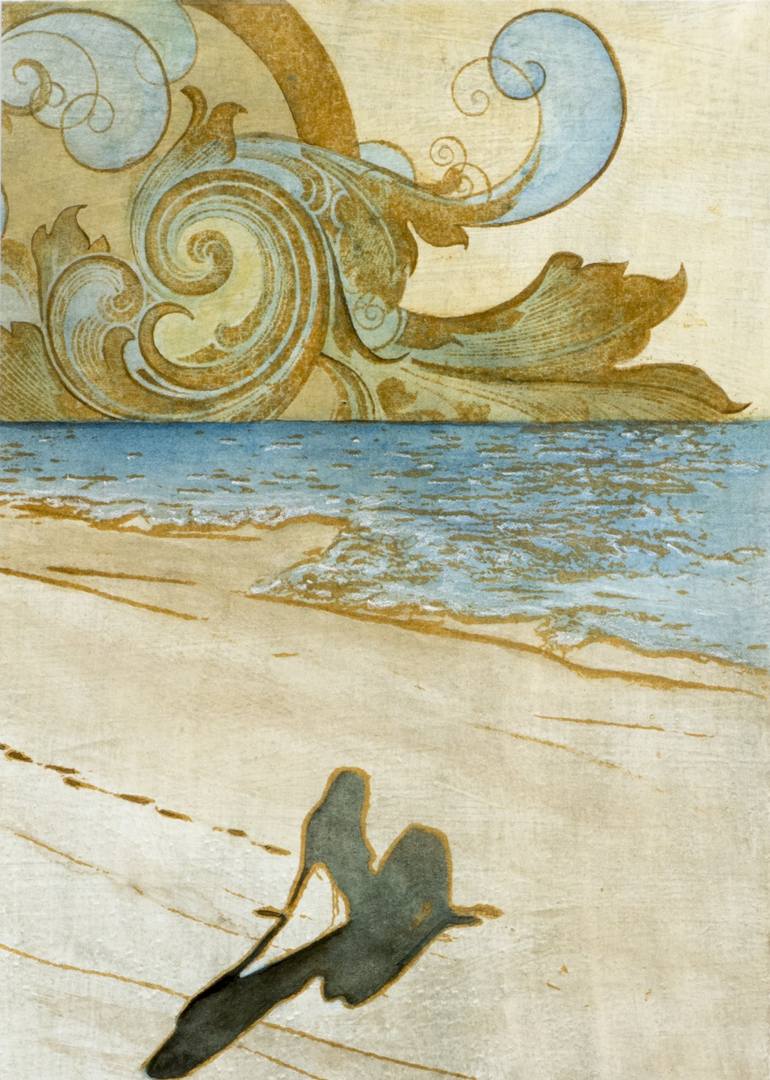 Rolling Waves Printmaking By Lisa Bellavance | Saatchi Art