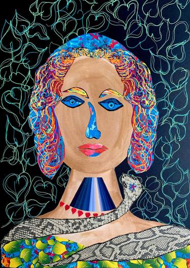 Original Pop Art Portrait Collage by Nicoletta Veronesi