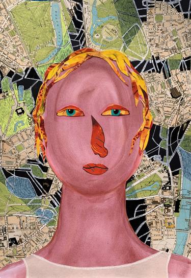 Original Portraiture People Collage by Nicoletta Veronesi