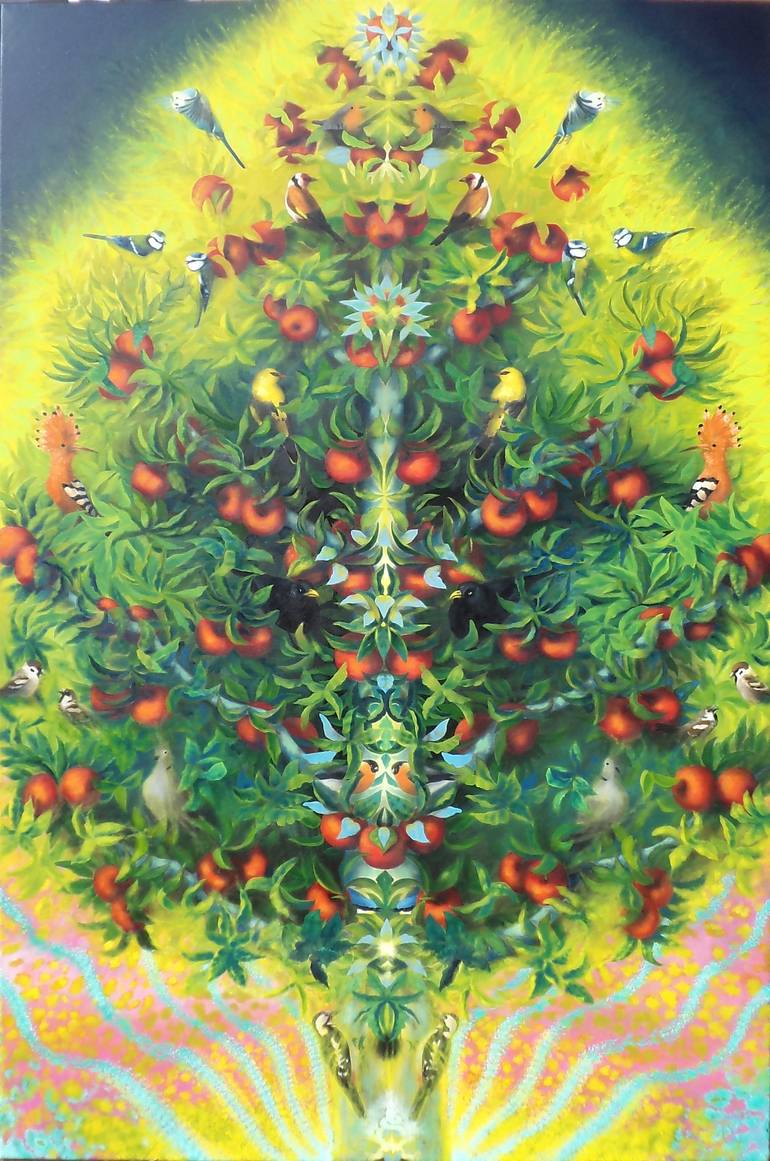 Chakra tree Painting by Attila Kővári