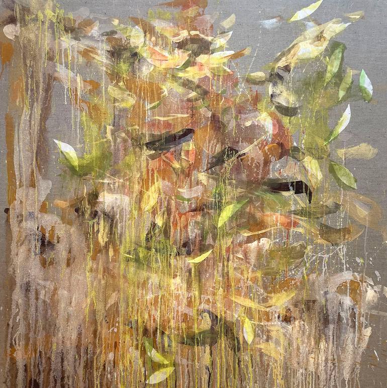 Original Abstract Painting by Daphne Verheijke  Abstract Art on Canvas  Leaving time