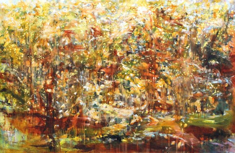 Original Nature Painting by Daphne Verheijke | Abstract Expressionism Art on Canvas | Into the wild