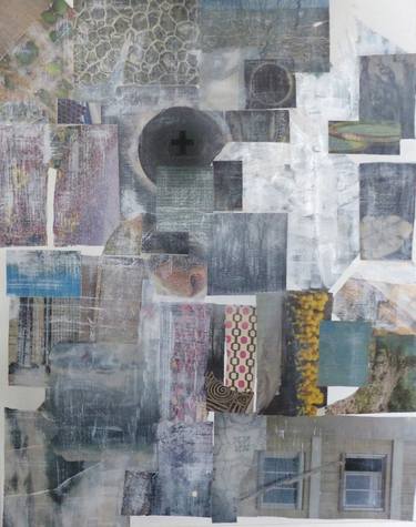 Original Modern Abstract Collage by Christine Grosaru Bleton