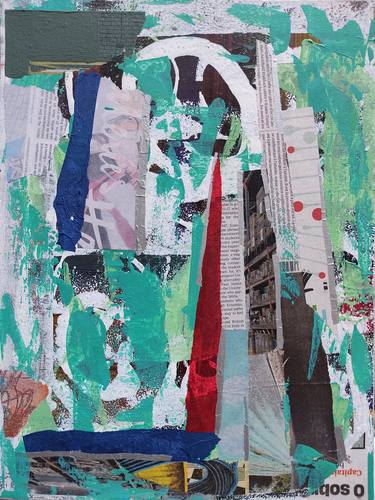Print of Modern Abstract Collage by Christine Grosaru Bleton