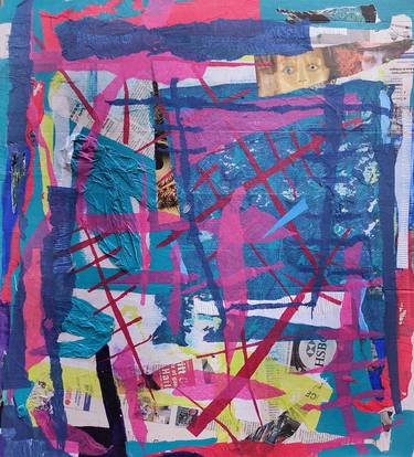 Original Abstract Collage by Christine Grosaru Bleton