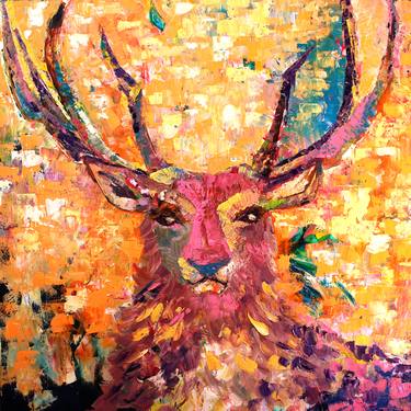 Original Abstract Expressionism Animal Paintings by Bertha Makes