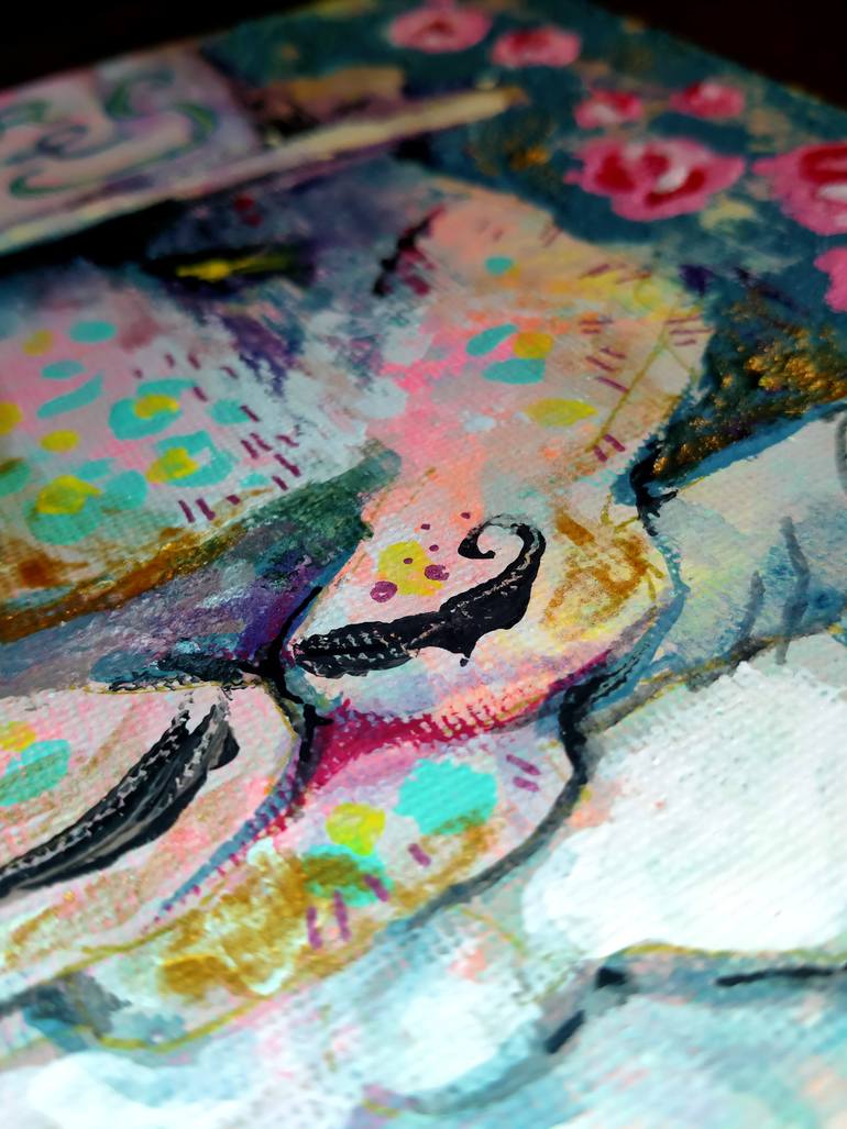 Original Portraiture Animal Painting by Vladislava Thul