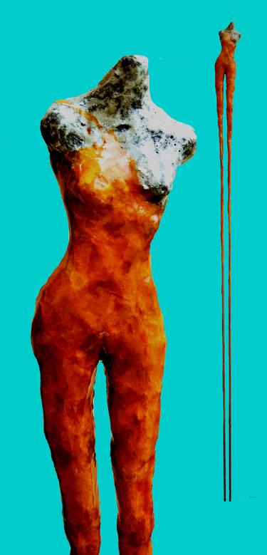 Original Figurative Nude Sculpture by Rainer Schwenkglenks