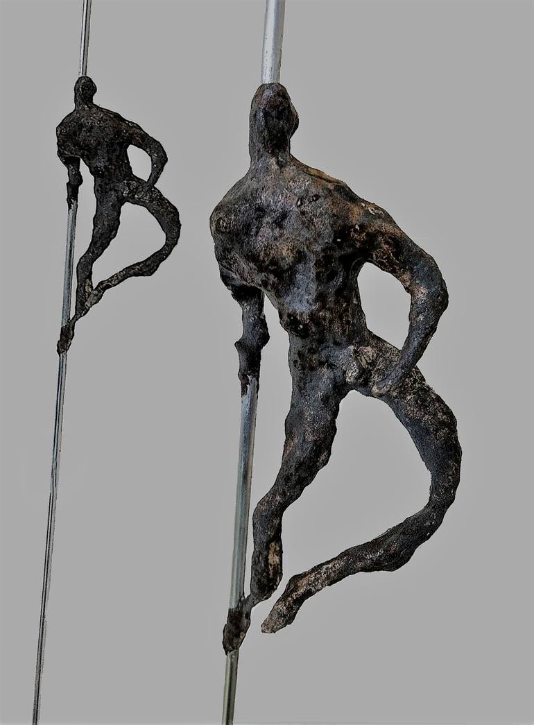 Original Abstract Men Sculpture by Rainer Schwenkglenks