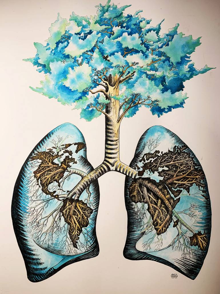 Lungs of the World Painting by Artem Mirolevich Saatchi Art