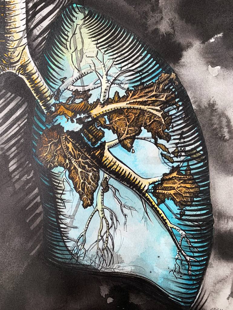 Original Surrealism Botanic Painting by Artem Mirolevich