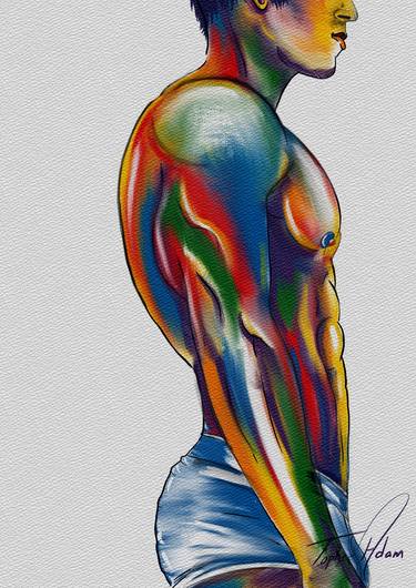Print of Abstract Body Digital by Topher Adam