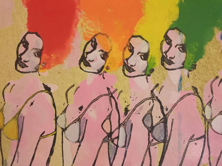 Original Dada Women Painting by Charles R Kiss