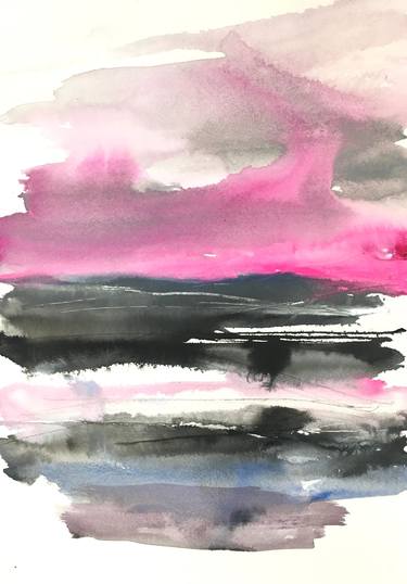 Original Abstract Expressionism Abstract Painting by Lori Goldberg
