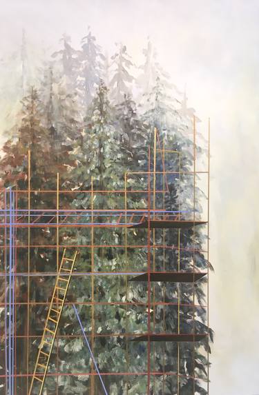Print of Conceptual Tree Paintings by Lori Goldberg