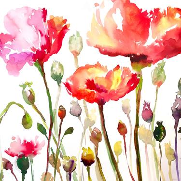 Original Floral Watercolor Paintings For Sale | Saatchi Art