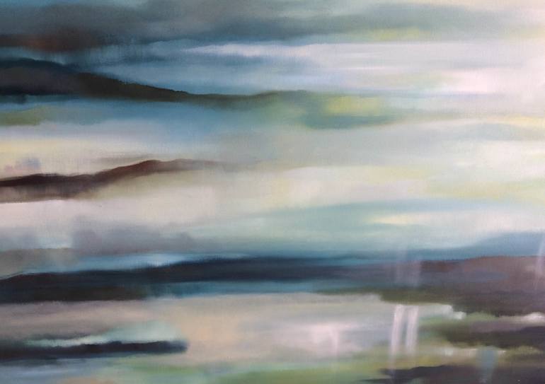 Original Abstract Seascape Painting by Mena Malgavkar