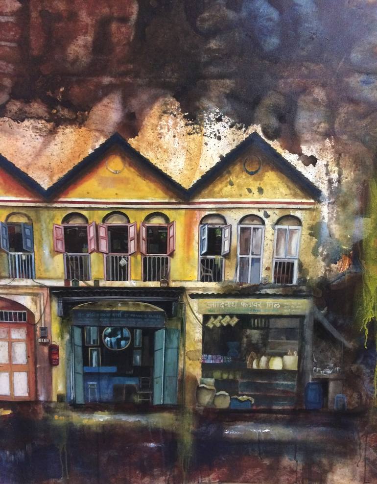 Original Architecture Painting by Mena Malgavkar