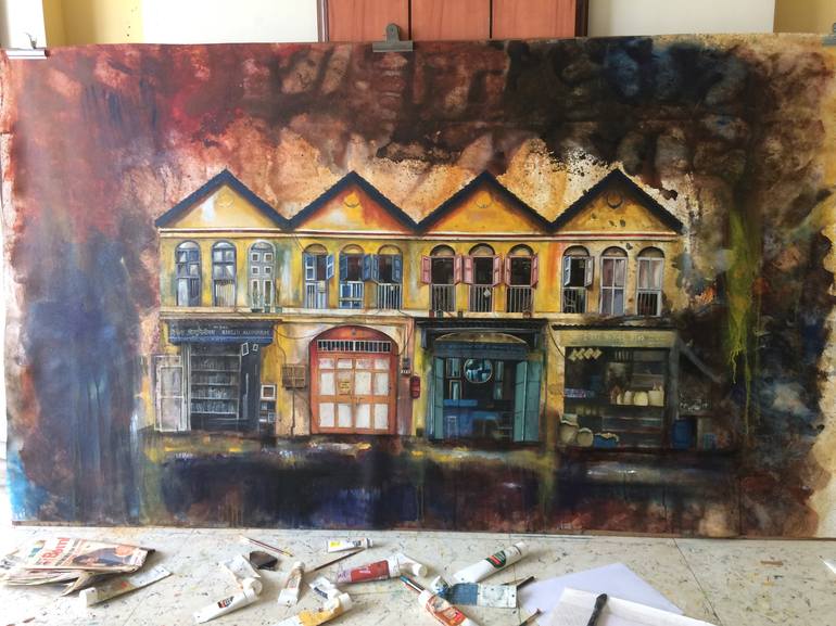 Original Architecture Painting by Mena Malgavkar