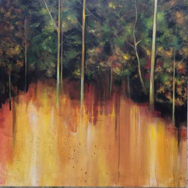 Original Abstract Landscape Paintings by Mena Malgavkar