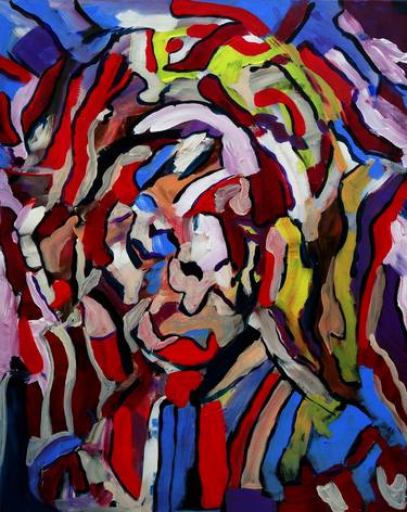 Original Abstract Portrait Paintings by Chris Lammerts