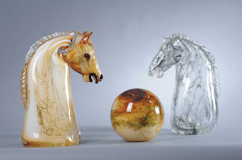 Original Fine Art Horse Sculpture by Izabela Rudzka
