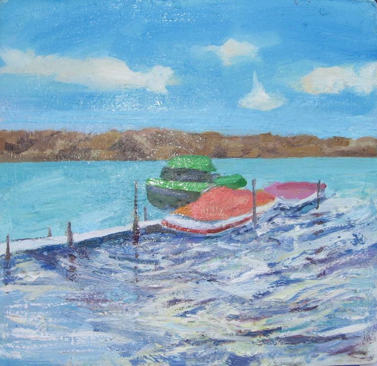 Covered Up Boats Painting by David Cerne | Saatchi Art