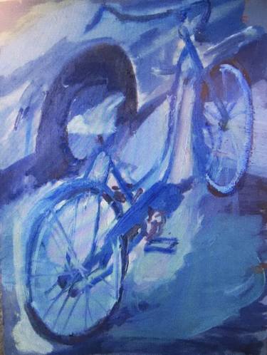 Original Bicycle Painting by David Cerne