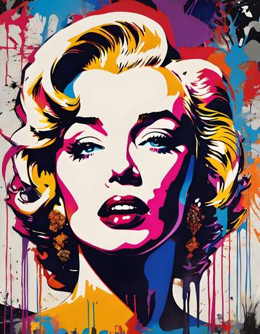 Marilyn Unchained: An Abstract Expressionist Portrait thumb