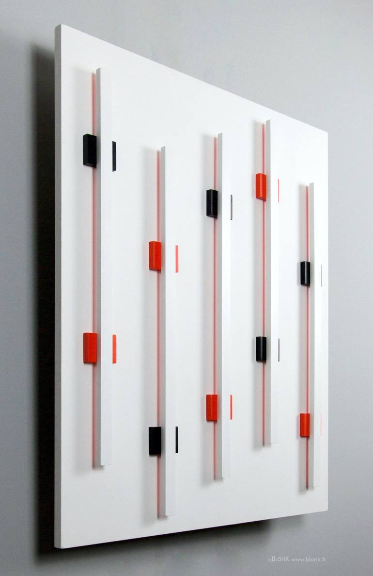 Original Abstract Geometric Painting by Johannes BlonK