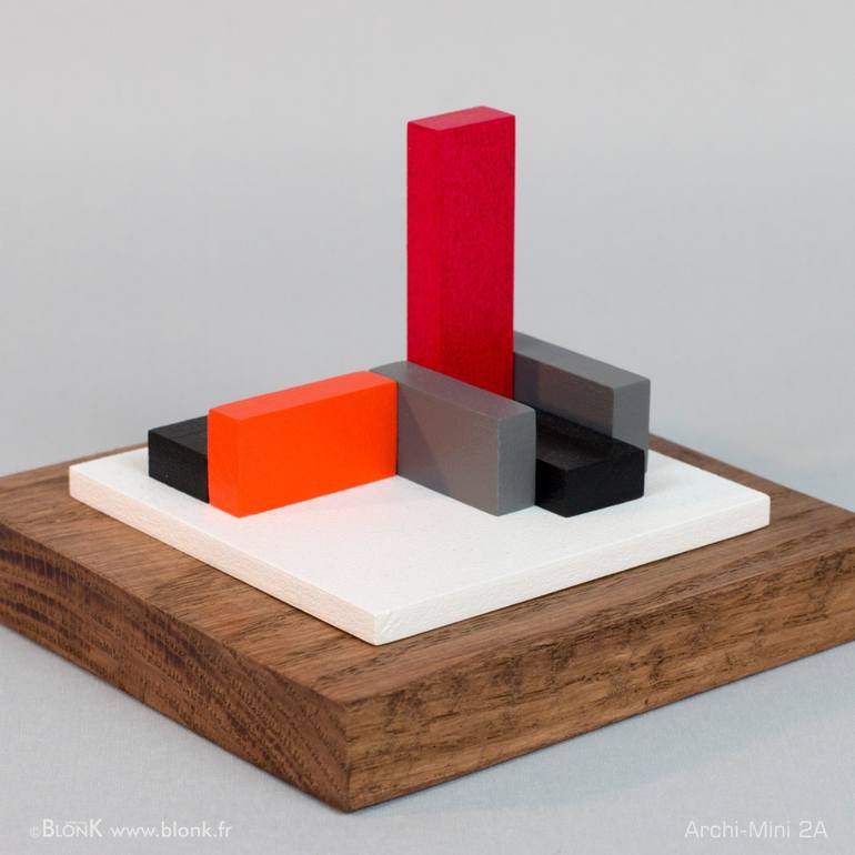 Original Abstract Geometric Sculpture by Johannes BlonK