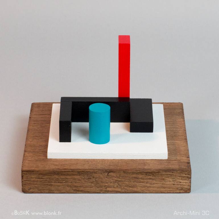 Original Abstract Geometric Sculpture by Johannes BlonK