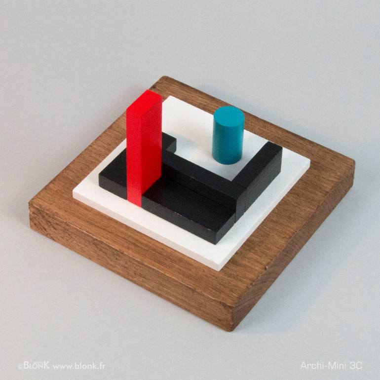 Original Abstract Geometric Sculpture by Johannes BlonK