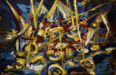 Original Abstract Expressionism Music Paintings by Claus Gawin