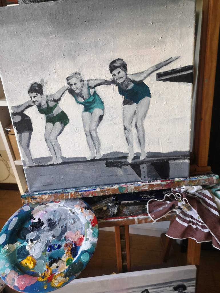 Original Modernism People Painting by Danila Pasini
