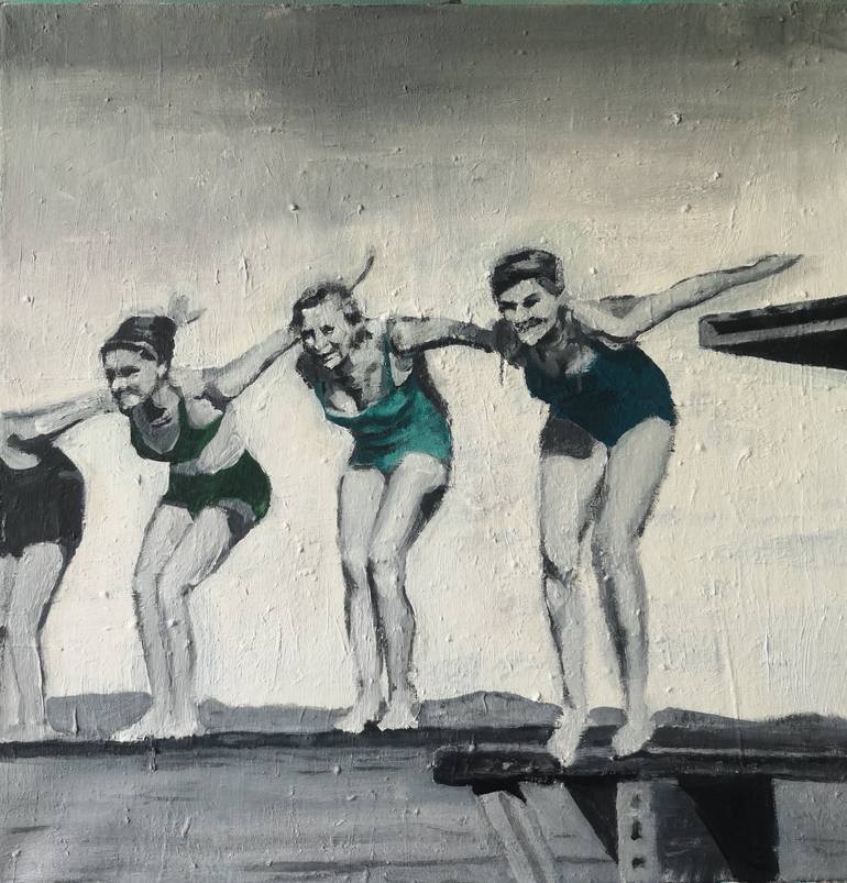 Original Modernism People Painting by Danila Pasini
