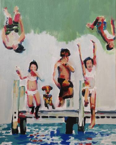 Print of Figurative Beach Paintings by Danila Pasini