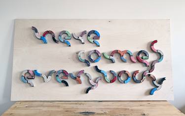 Original Typography Sculpture by Ricardas Blazukas