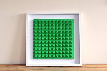 green pyramid tile / sold thumb