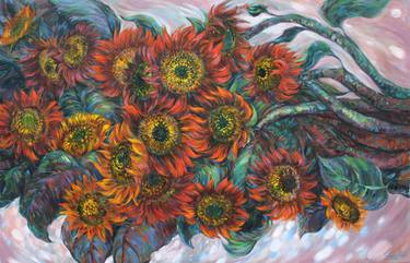 Original Expressionism Floral Paintings by Rima Azatyan