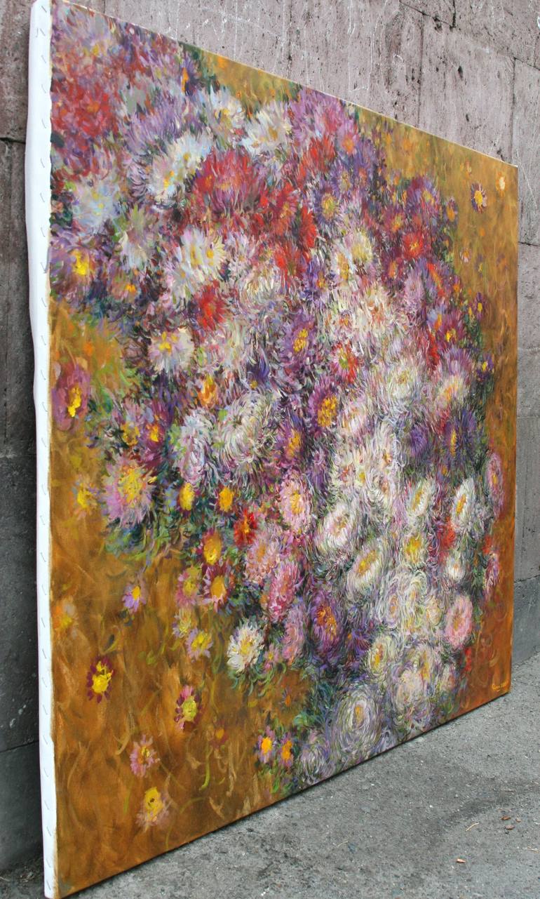 Original Impressionism Floral Painting by Rima Azatyan