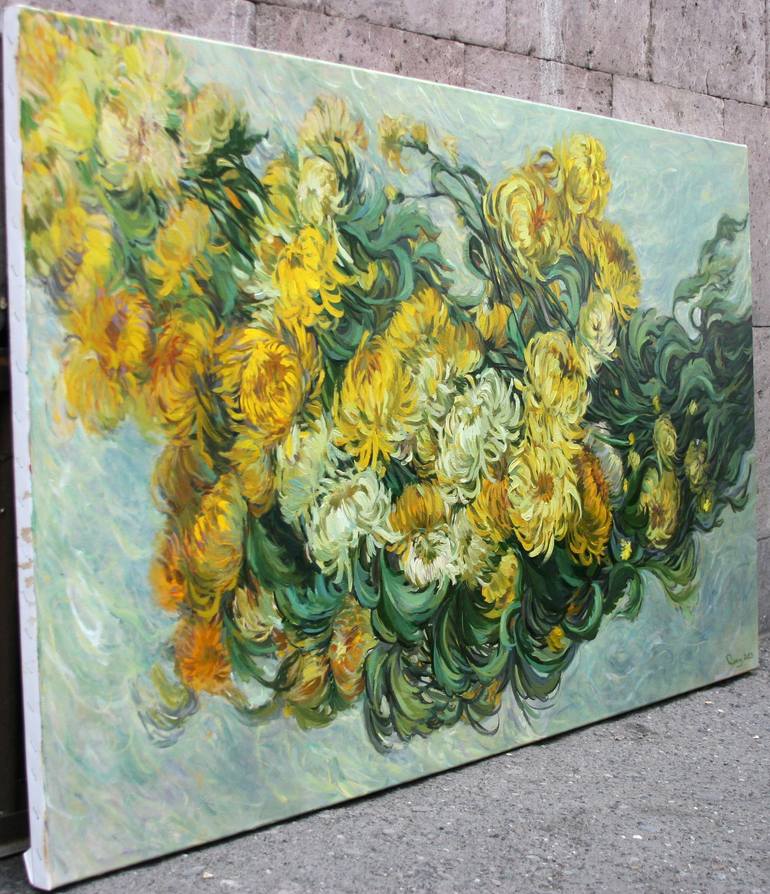 Original Expressionism Floral Painting by Rima Azatyan