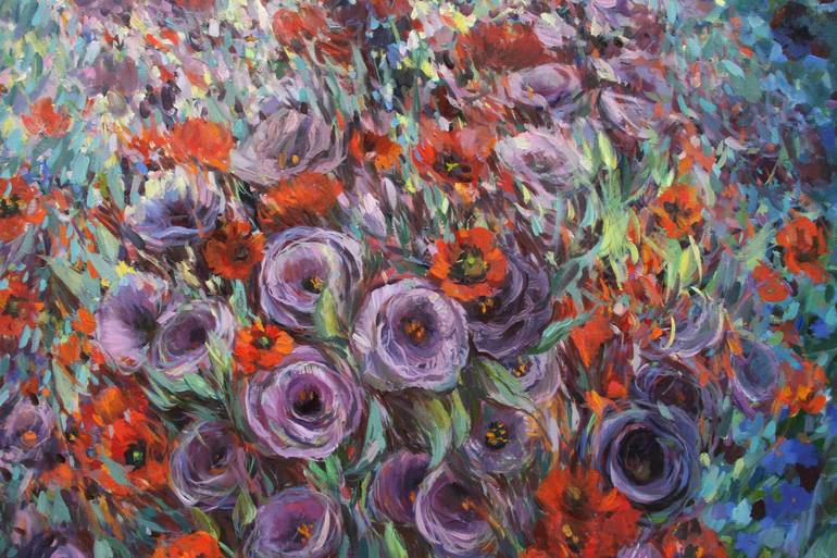 Original Impressionism Floral Painting by Rima Azatyan