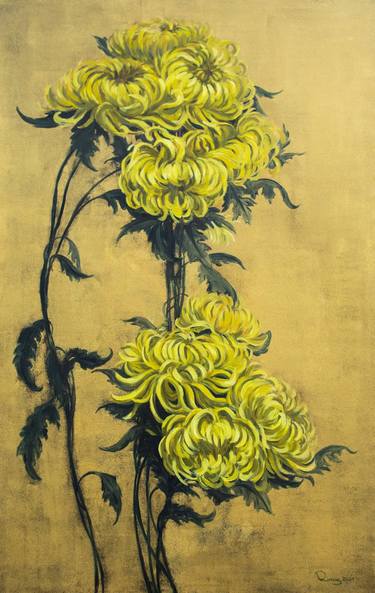 Yellow chrysanthemums(gold) thumb