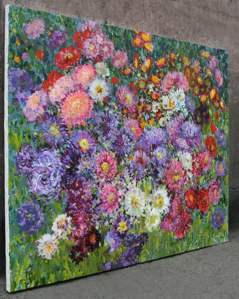 Original decorative art Floral Painting by Rima Azatyan