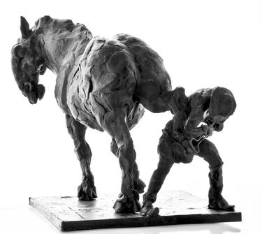 Original Figurative Horse Sculpture by Simon Kogan