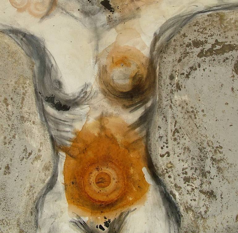 Original Expressionism Nude Painting by Hila Laiser Beja